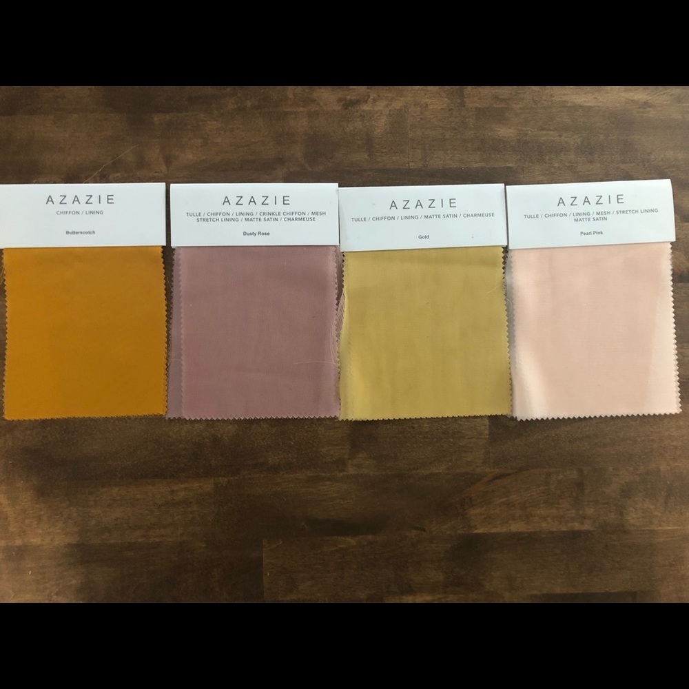 Azazie color swatches